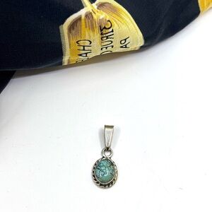 Turquoise and Sterling Silver Pendant